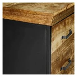 Rendez Vous Déco Commodes Et Cabinets Commode 6 Tiroirs En Bois De Manguier Et Métal -Coffres et malles Soldes commode 6 tiroirs en bois de manguier et metal 2
