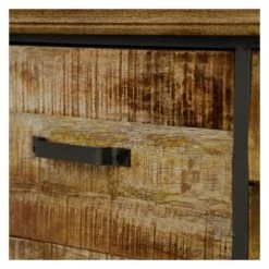 Rendez Vous Déco Commodes Et Cabinets Commode 6 Tiroirs En Bois De Manguier Et Métal -Coffres et malles Soldes commode 6 tiroirs en bois de manguier et metal 3