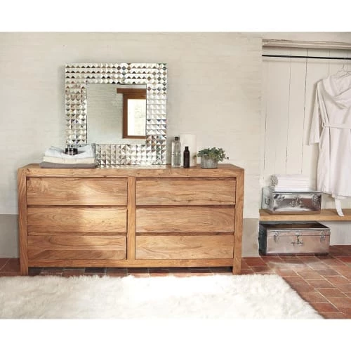 Maisons Du Monde Commodes Et Cabinets Commode 6 Tiroirs En Sheesham Massif 7 Maisons Du Monde Commodes Et Cabinets Commode 6 Tiroirs En Sheesham Massif – Image 5