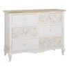 Altobuy Commodes Et Cabinets Commode 6 Tiroirs Motif Floral Bois Massif Et Mdf -Coffres et malles Soldes commode 6 tiroirs motif floral bois massif et mdf