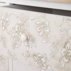 Altobuy Commodes Et Cabinets Commode 6 Tiroirs Motif Floral Bois Massif Et Mdf -Coffres et malles Soldes commode 6 tiroirs motif floral bois massif et mdf 4