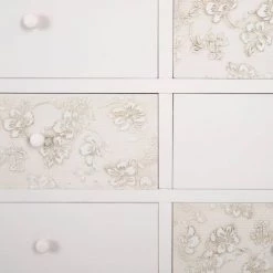 Altobuy Commodes Et Cabinets Commode 6 Tiroirs Motif Floral Bois Massif Et Mdf -Coffres et malles Soldes commode 6 tiroirs motif floral bois massif et mdf 5