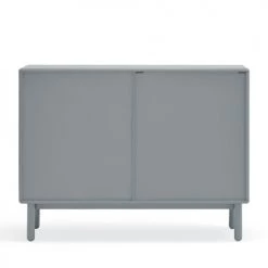 TEULAT Commodes Et Cabinets Commode 7 Tiroirs 1 Niche En Bois L120xH90cm Gris Clair -Coffres et malles Soldes commode 7 tiroirs 1 niche en bois l120xh90cm gris clair 5