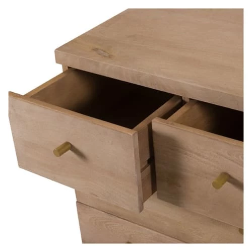 Rendez Vous Déco Commodes Et Cabinets Commode 8 Tiroirs En Bois De Manguier Et Pieds En Métal Doré 7 Rendez Vous Déco Commodes Et Cabinets Commode 8 Tiroirs En Bois De Manguier Et Pieds En Métal Doré – Image 5