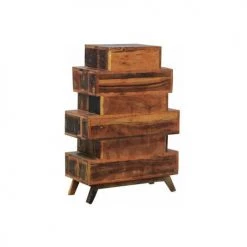 Aubry Gaspard Commodes Et Cabinets Commode 8 Tiroirs En Bois Recyclé -Coffres et malles Soldes commode 8 tiroirs en bois recycle 3