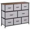 Homcom Commodes Et Cabinets Commode 8 Tiroirs Tissu Gris Châssis Métal Noir Plateau Aspect Noyer 2 Homcom Commodes Et Cabinets Commode 8 Tiroirs Tissu Gris Châssis Métal Noir Plateau Aspect Noyer -Coffres et malles Soldes commode 8 tiroirs tissu gris chassis metal noir plateau aspect noyer