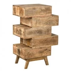 Aubry Gaspard Commodes Et Cabinets Commode 90cm En Manguier Et Métal Zouma -Coffres et malles Soldes commode 90cm en manguier et metal zouma 2