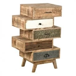 Aubry Gaspard Commodes Et Cabinets Commode 90cm En Manguier Et Métal Zouma