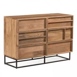 Oviala Commodes Et Cabinets Commode à 6 Tiroirs En Manguier Massif