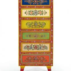 GINER Y COLOMER Commodes Et Cabinets Commode Ă 6 Tirois En Bois Naturel Peinte Ă La Main