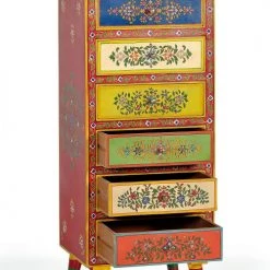 GINER Y COLOMER Commodes Et Cabinets Commode à 6 Tirois En Bois Naturel Peinte à La Main -Coffres et malles Soldes commode a 6 tirois en bois naturel peinte a la main 3