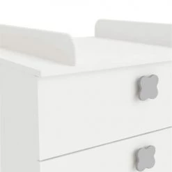 Terre De Nuit Commodes Et Cabinets Commode à Langer 3 Tiroirs En Bois Blanc Mat -Coffres et malles Soldes commode a langer 3 tiroirs en bois blanc mat 2