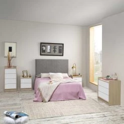 HOMN Commodes Et Cabinets Commode Avec 3 Tiroirs, Couleur Chêne/blanc, 80 Cm Longueur -Coffres et malles Soldes commode avec 3 tiroirs couleur chene blanc 80 cm longueur 3