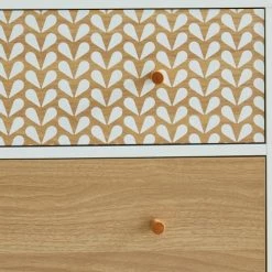 Baita Commodes Et Cabinets Commode Blanc Et Effet Chêne 6 Tiroirs 150cm -Coffres et malles Soldes commode blanc et effet chene 6 tiroirs 150cm 4