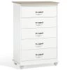 Beliani Commodes Et Cabinets Commode Blanche 5 Tiroirs -Coffres et malles Soldes commode blanche 5 tiroirs