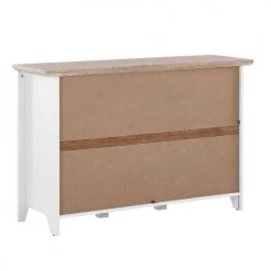 Beliani Commodes Et Cabinets Commode Blanche Effet Bois Clair 3 Tiroirs -Coffres et malles Soldes commode blanche effet bois clair 3 tiroirs 3