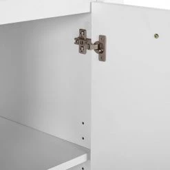 Beliani Commodes Et Cabinets Commode Blanche Effet Bois Clair 3 Tiroirs -Coffres et malles Soldes commode blanche effet bois clair 3 tiroirs 5