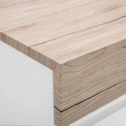 Beliani Commodes Et Cabinets Commode Blanche Et Effet Bois Clair -Coffres et malles Soldes commode blanche et effet bois clair 4