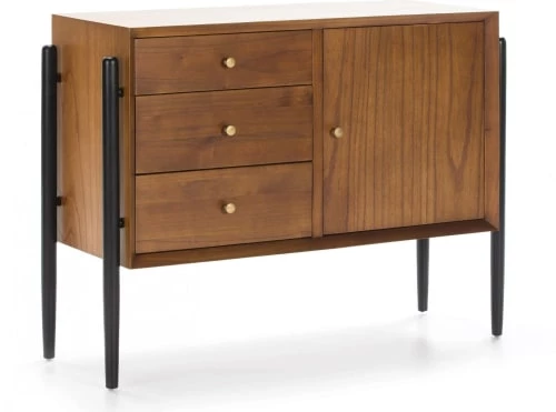 Thai Natura Commodes Et Cabinets Commode Bois 3 Tiroirs 1 Porte Couleur Chêne 3 Thai Natura Commodes Et Cabinets Commode Bois 3 Tiroirs 1 Porte Couleur Chêne