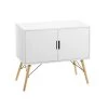 Wadiga Commodes Et Cabinets Commode Bois Blanc 2 Portes Sur Pieds Style Scandinave