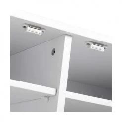 Wadiga Commodes Et Cabinets Commode Bois Blanc 2 Portes Sur Pieds Style Scandinave -Coffres et malles Soldes commode bois blanc 2 portes sur pieds style scandinave 2