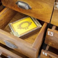 PIB Commodes Et Cabinets Commode Bois-métal Marron -Coffres et malles Soldes commode bois metal marron 4