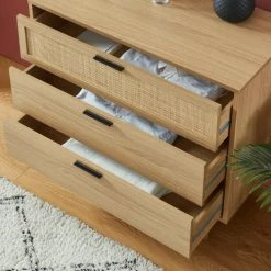 Baita Commodes Et Cabinets Commode Cannage Rotin 3 Tiroirs 80cm Bois Clair -Coffres et malles Soldes commode cannage rotin 3 tiroirs 80cm bois clair 3