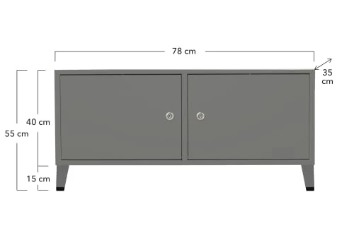 RNT By Really Nice Things Commodes Et Cabinets Commode Casier En Acier Grise 6 RNT By Really Nice Things Commodes Et Cabinets Commode Casier En Acier Grise – Image 4