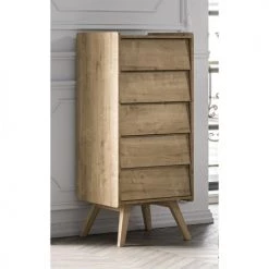 Calicosy Commodes Et Cabinets Commode Chiffonnier 5 Tiroirs L50 Cm - Marron 11 Calicosy Commodes Et Cabinets Commode Chiffonnier 5 Tiroirs L50 Cm - Marron -Coffres et malles Soldes commode chiffonnier 5 tiroirs l50 cm marron 3