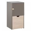 Calicosy Commodes Et Cabinets Commode Colonne Sur Roulettes Avec Cube Amovible - Taupe -Coffres et malles Soldes commode colonne sur roulettes avec cube amovible taupe 1