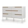 Meubles & Design Commodes Et Cabinets Commode Contemporaine 6 Tiroirs Blanc 1 Meubles & Design Commodes Et Cabinets Commode Contemporaine 6 Tiroirs Blanc -Coffres et malles Soldes commode contemporaine 6 tiroirs blanc