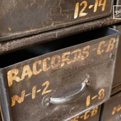 PIB Commodes Et Cabinets Commode D'atelier 10 Tiroirs En Métal Noir -Coffres et malles Soldes commode d atelier 10 tiroirs en metal noir 2