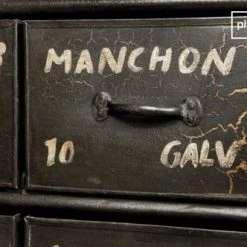 PIB Commodes Et Cabinets Commode D'atelier 24 Tiroirs En Métal Noir -Coffres et malles Soldes commode d atelier 24 tiroirs en metal noir 3