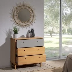 HOMN Commodes Et Cabinets Commode De Nuit 3 Tiroirs , Bois Massif , 80 Cm Longueur 13 HOMN Commodes Et Cabinets Commode De Nuit 3 Tiroirs , Bois Massif , 80 Cm Longueur -Coffres et malles Soldes commode de nuit 3 tiroirs bois massif 80 cm longueur 5