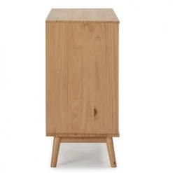 HOMN Commodes Et Cabinets Commode De Nuit Avec 3 Tiroirs, Bois Massif, 80 Cm Longueur -Coffres et malles Soldes commode de nuit avec 3 tiroirs bois massif 80 cm longueur 4