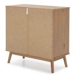 HOMN Commodes Et Cabinets Commode De Nuit Avec 3 Tiroirs, Bois Massif, 80 Cm Longueur -Coffres et malles Soldes commode de nuit avec 3 tiroirs bois massif 80 cm longueur 5