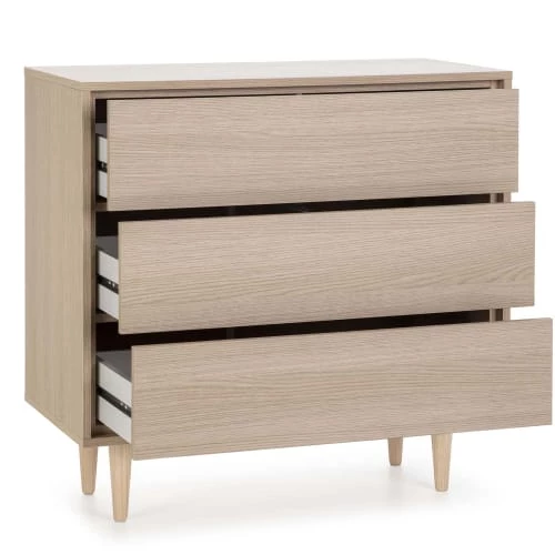 HOMN Commodes Et Cabinets Commode De Nuit Couleur Chêne, 80 Cm Longueur 5 HOMN Commodes Et Cabinets Commode De Nuit Couleur Chêne, 80 Cm Longueur – Image 3