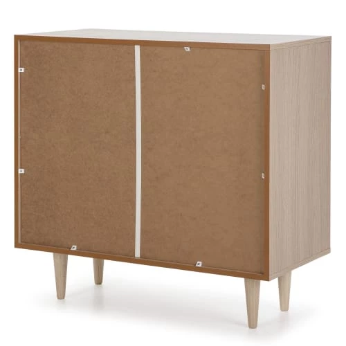 HOMN Commodes Et Cabinets Commode De Nuit Couleur Chêne/blanc, 80 Cm Longueur 7 HOMN Commodes Et Cabinets Commode De Nuit Couleur Chêne/blanc, 80 Cm Longueur – Image 5