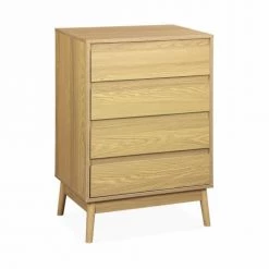 Alice's Garden Commodes Et Cabinets Commode De Rangement Décor Bois, 4 Tiroirs