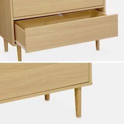 Alice's Garden Commodes Et Cabinets Commode Décor Bois - 6 Tiroirs -Coffres et malles Soldes commode decor bois 6 tiroirs 5