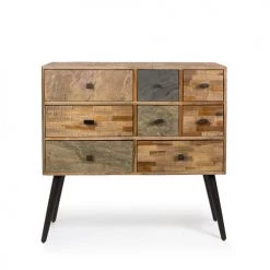 Drawer Commodes Et Cabinets Commode Design 8 Tiroirs En Teck Recyclé Naturel