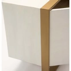 Thai Natura Commodes Et Cabinets Commode Design En Bois 3 Portes Bois Blanc Pieds Dorés 12 Thai Natura Commodes Et Cabinets Commode Design En Bois 3 Portes Bois Blanc Pieds Dorés -Coffres et malles Soldes commode design en bois 3 portes bois blanc pieds dores 4