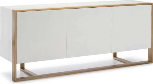 Thai Natura Commodes Et Cabinets Commode Design En Bois 3 Portes Bois Blanc Pieds Dorés 3 Thai Natura Commodes Et Cabinets Commode Design En Bois 3 Portes Bois Blanc Pieds Dorés