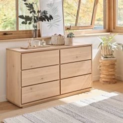 Maisons Du Monde Commodes Et Cabinets Commode Double 6 Tiroirs Beige -Coffres et malles Soldes commode double 6 tiroirs beige 1000 5 10 219934 4