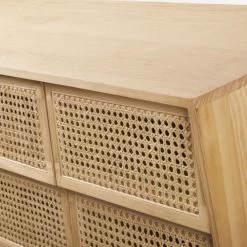 Maisons Du Monde Commodes Et Cabinets Commode Double 6 Tiroirs Cannage En Rotin -Coffres et malles Soldes commode double 6 tiroirs cannage en rotin 1000 6 23 209123 3