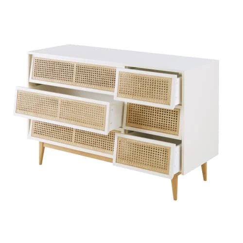 Maisons Du Monde Commodes Et Cabinets Commode Double 6 Tiroirs Cannage En Rotin Bicolore 4 Maisons Du Monde Commodes Et Cabinets Commode Double 6 Tiroirs Cannage En Rotin Bicolore – Image 2