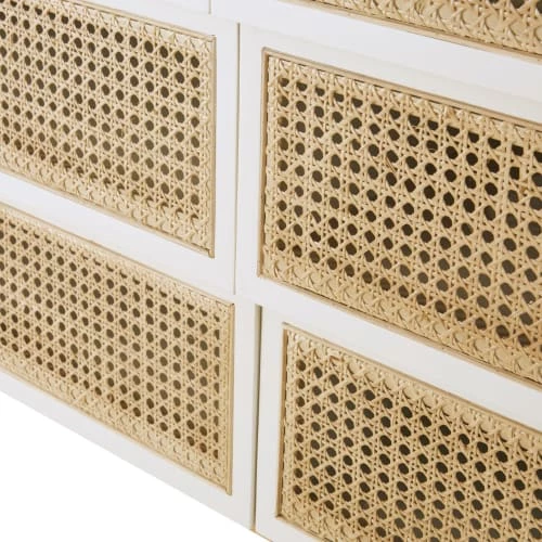 Maisons Du Monde Commodes Et Cabinets Commode Double 6 Tiroirs Cannage En Rotin Bicolore 5 Maisons Du Monde Commodes Et Cabinets Commode Double 6 Tiroirs Cannage En Rotin Bicolore – Image 3