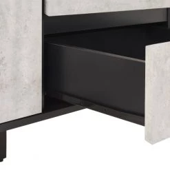 Beliani Commodes Et Cabinets Commode Effet Béton Et Noire -Coffres et malles Soldes commode effet beton et noire 5