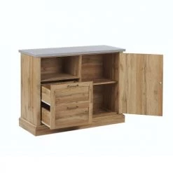 Beliani Commodes Et Cabinets Commode Effet Bois Clair -Coffres et malles Soldes commode effet bois clair 4