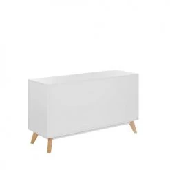 Beliani Commodes Et Cabinets Commode Effet Bois Clair Blanc 1 Porte 2 Tiroirs -Coffres et malles Soldes commode effet bois clair blanc 1 porte 2 tiroirs 4